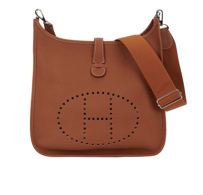 Hermes Evelyne III 33 Clemence Gold, front view